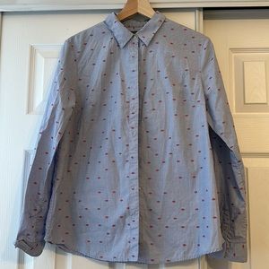 Scotch & Soda Blue and Red Button Down Shirt